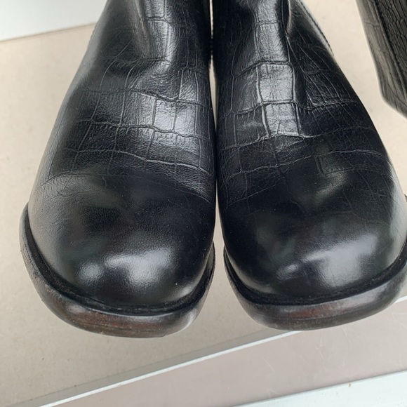 Black croc boot Grayson knee high FREE PEOPLE - Picture 16 of 17